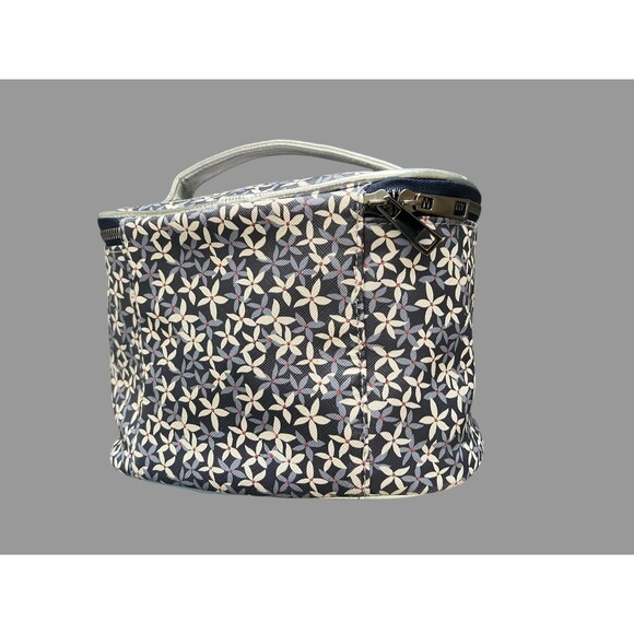Nicole Miller NY Blue Floral Cosmetic Bag Travel Toiletry Case Makeup 9x6x6 - Picture 3 of 8